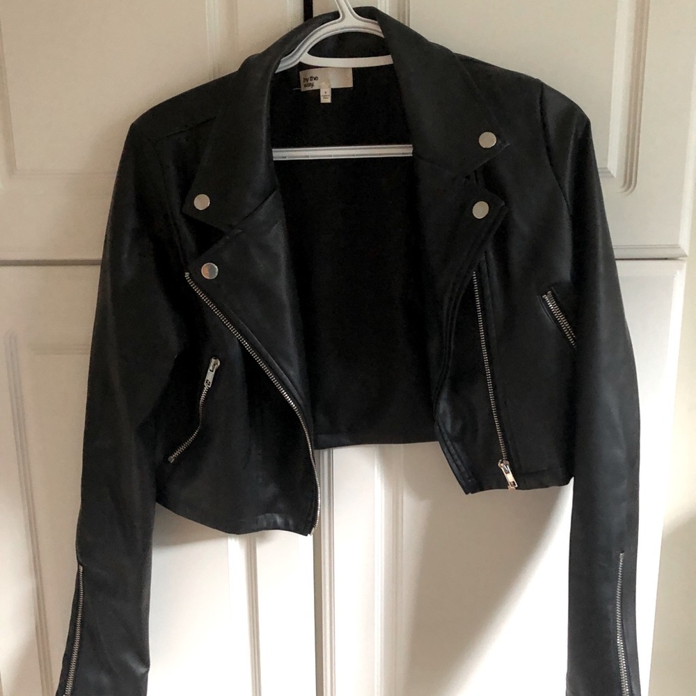 By The Way Pleather Jacket Cropped - Revolve